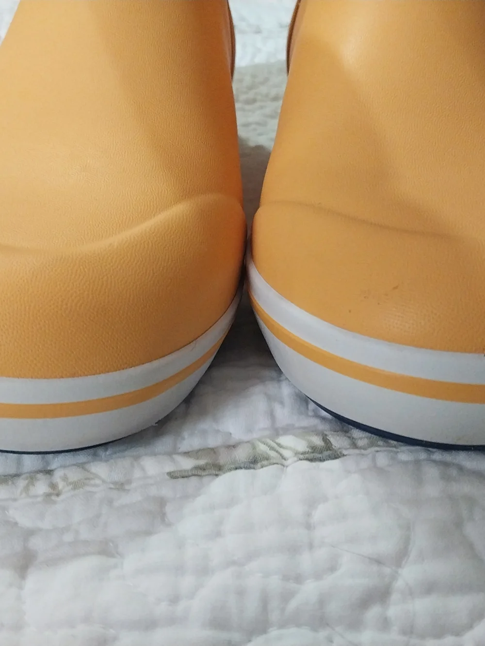 XTRATUF Salmon Sisters Women's Orange Slip-On Rain Boots Waterproof Size 7